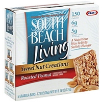South Beach Living Granola Bars Sweet Nut Creations, Roasted Peanuts Food Product Image