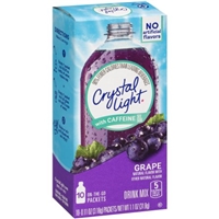 Crystal Light With Caffeine Drink Mix Grape - 10 CT Food Product Image