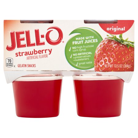 Jell-O Original Strawberry - 4 CT Food Product Image