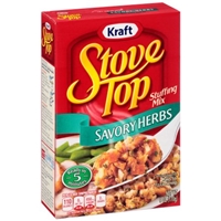 Kraft Stove Top Stuffing Mix Savory Herbs Packaging Image