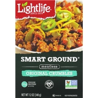 Lightlife Smart Ground Meatless Crumbles Original Food Product Image