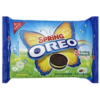 Oreo Chocolate Sandwich Cookies Spring, Yellow Creme Food Product Image