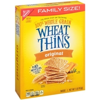 Nabisco Original Family Size Wheat Thins Crackers Packaging Image