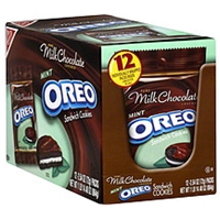Oreo Cookies Sandwich, Mint, Pure Milk Chocolate Covered Food Product Image
