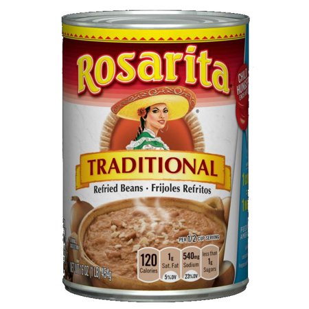 Rosarita Traditional Refried Beans Food Product Image