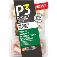 Oscar Mayer P3 Portable Protein Pack Turkey, Almonds, Monterey Jack with Yogurt Covered Blueberries, 3.2 oz Food Product Image