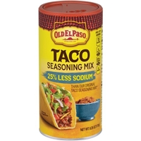 Old El Paso 25% Less Sodium Taco Seasoning Mix, 6.25 oz
