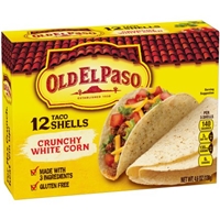 Old El Paso Taco Shells Crunchy White Corn - 12 CT