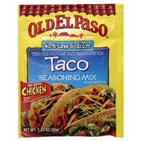 Old El Paso 40% Less Sodium Taco Seasoning Mix Product Image