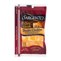 Sargento Natural Blends Double Cheddar Cheese Slices - 11 CT Food Product Image