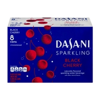 Dasani Sparkling Black Cherry Naturally Flavored Sparkling Water Beverage - 8 CT Food Product Image