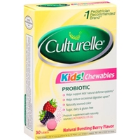 Culturelle Kids Chewables Daily Probiotic Formula Tablets Natural Bursting Berry - 30 CT Food Product Image