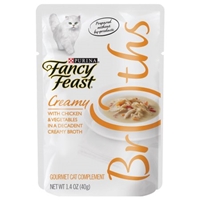 Purina Fancy Feast Broths Creamy with Chicken & Vegetables Gourmet Cat Complement Product Image
