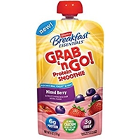 Carnation Breakfast Essentials Grab 'N Go! Protein Smoothie, Mixed Berry, 6 Oz, 5 Count Product Image