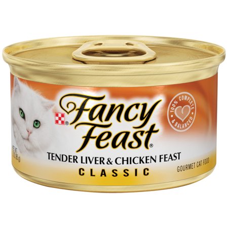 Purina Fancy Feast Tender Liver & Chicken Feast Classic Gourmet Cat Food Food Product Image