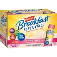 Carnation Breakfast Essentials Creamy Strawberry Complete Nutritional Drink, 8 fl oz, 12 count Product Image
