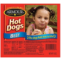 Armour Hot Dogs Beef 8 Ct Product Image