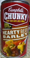 Campbell's chunky soup beef & barley Food Product Image