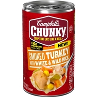 Campbell's Chunky Soup, Smoked Turkey with White & Wild Rice Soup, 18.6 Ounce Can Product Image