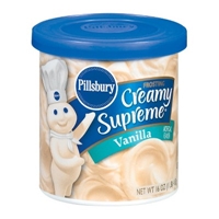 Pillsbury Creamy Supreme Vanilla Frosting 16 oz Food Product Image