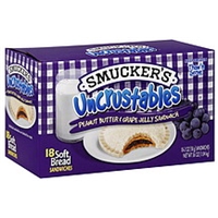 Smuckers Sandwiches Soft Bread, Peanut Butter & Grape Jelly Food Product Image
