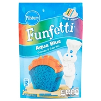 Pillsbury Funfetti Cupcake & Cake Mix Aqua Blue Food Product Image