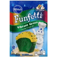 Pillsbury Funfetti Cupcake & Cake Mix Vibrant Green Food Product Image