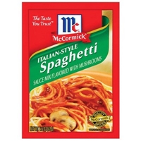McCormick Italian-Style Mushroom-Flavored Spaghetti Sauce Mix 1.5 oz Food Product Image