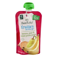 Beech-Nut Fruities On-The-Go Banana, Pear & Sweet Potato Puree Stage 2 Food Product Image