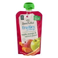 Beech-Nut Fruities On-The-Go Apple, Mango & Carrot Puree Stage 2 Food Product Image