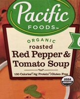 Organic roasted red pepper & tomato soup Food Product Image