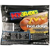 Hygrades Hot Dogs Food Product Image