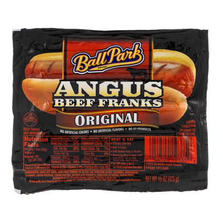 Ball Park Angus Beef Franks Original Allergy and Ingredient Information