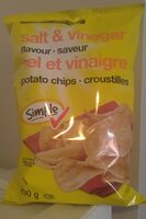 Salt & Vinegar Flavour Potato Chips Food Product Image