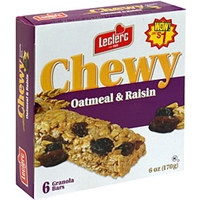 Leclerc Granola Bars Oatmeal & Raisin Food Product Image