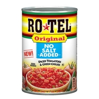 Rotel Diced Tomatoes & Green Chilies, Original No Salt Added Food Product Image