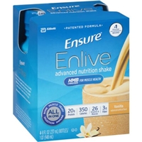 Abbott Ensure Enlive Advanced Nutrition Shake Vanilla - 4 CT Food Product Image
