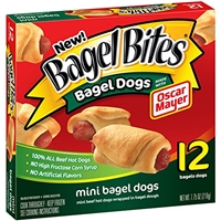 BAGEL BITES Frozen Pizza & Appetizers BAGEL DOG Food Product Image