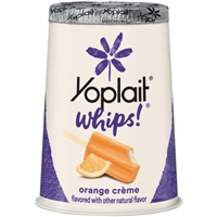 Yoplait Whips! Lowfat Yogurt Mousse Orange Creme Food Product Image