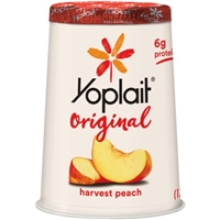 Yoplait Original Low Fat Yogurt Harvest Peach Food Product Image