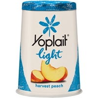 Yoplait Light Fat Free Yogurt Harvest Peach