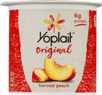 Original harvest peach low fat yogurt Food Product Image