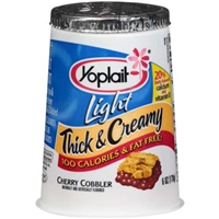 Yoplait Light Thick & Creamy Cherry Cobbler Flavored Fat Free Yogurt Product Image