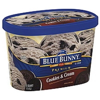 Blue Bunny Ice Cream Premium, Cookies & Cream Food Product Image