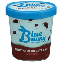 Blue Bunny Mint Chocolate Chip Ice Cream, 1 pt. Food Product Image