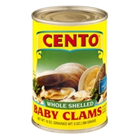 Cento Baby Clams Whole Shelled Food Product Image
