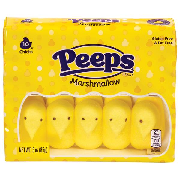 Peeps Marshmallow Chicks Yellow - 10 CT Food Product Image