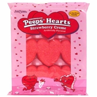 Peeps Marshmallow Hearts Strawberry Creme - 9 CT