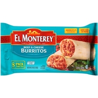 El Monterey Beef & Cheese Burritos Family Size - 8 PK Food Product Image