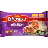 El Monterey Beef & Bean Burritos Family Size - 8 PK Product Image